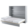 Wandklappbett Funktionsbett inkl. Lattenrost, Bed Concept Orizzontale Grau Matte, 160 x 200 cm