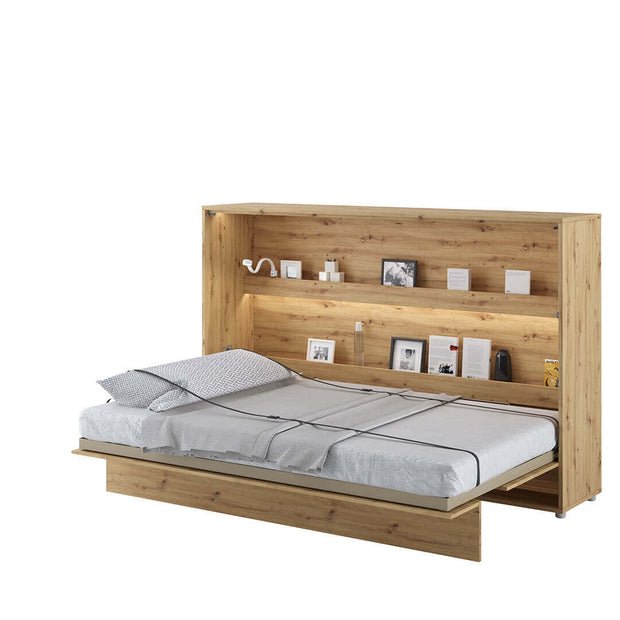 Wandklappbett Funktionsbett inkl. Lattenrost, Bed Concept Orizzontale Eiche, 120 x 200 cm (2)