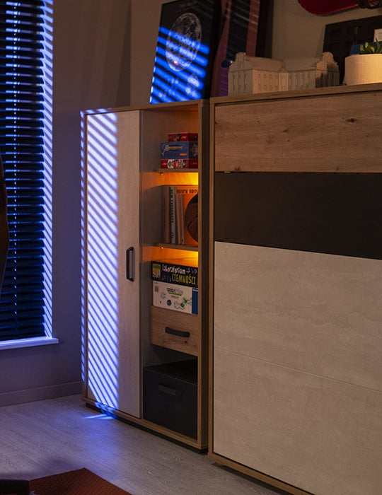 Wandklappbett Funktionsbett inkl. Lattenrost, Concept Junior Orizzontale Eiche, 120 x 200 cm (3)