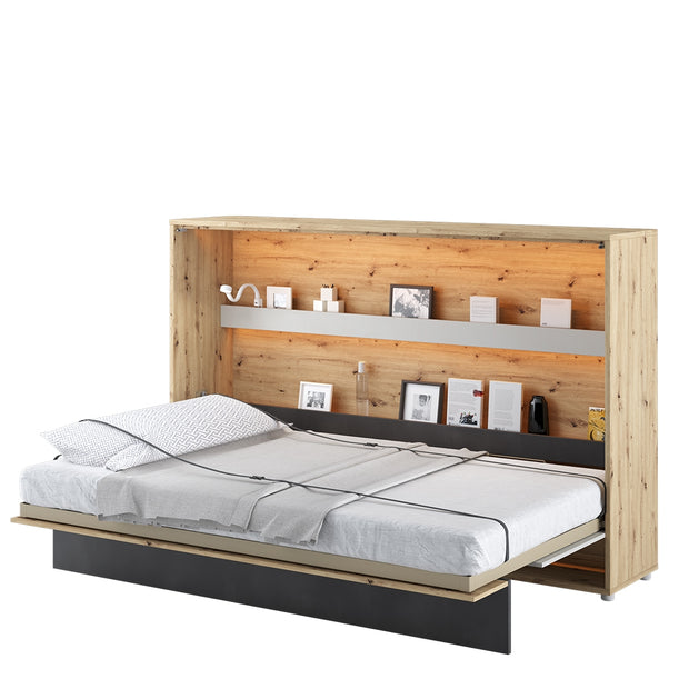 Wandklappbett Funktionsbett inkl. Lattenrost, Concept Junior Orizzontale Eiche, 120 x 200 cm (2)