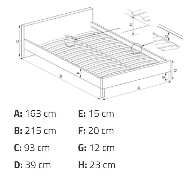 Polsterbett mit Ökoleder Samantha Schwarz (3)