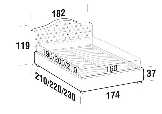 Polsterbett Renis Creme (3)