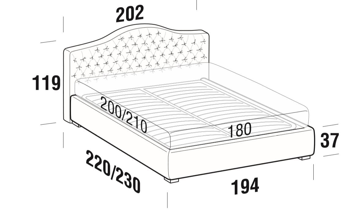 Polsterbett Renis Creme (4)