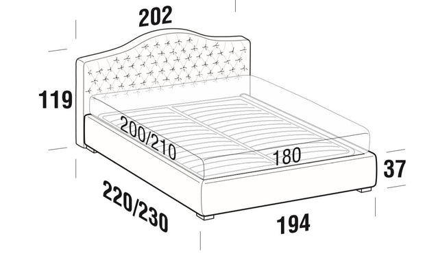 Polsterbett Renis Creme (4)