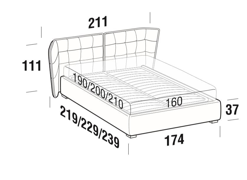 Polsterbett mit Stauraum Aspenix Beige (7)