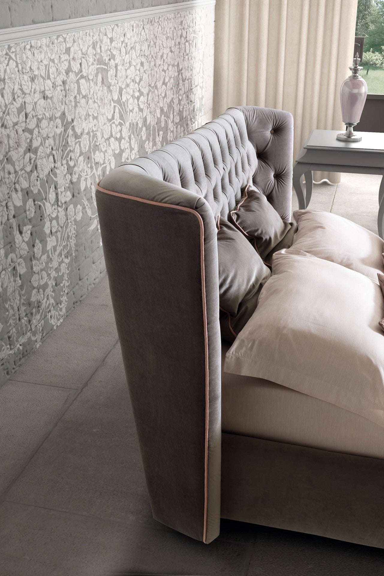 Polsterbett mit Stauraum Caravagis Grau (2)