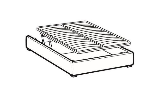 Polsterbett mit Stauraum Caravagis Grau (4)