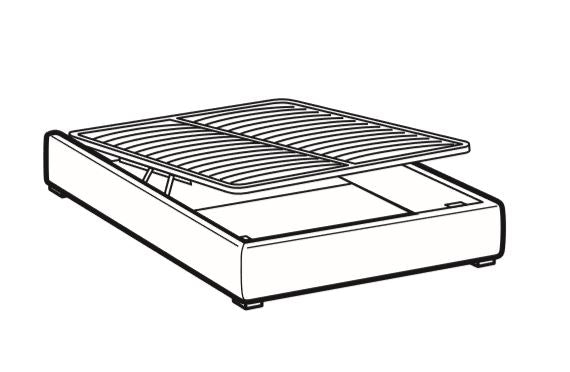 Polsterbett mit Stauraum Donov Grau (6)