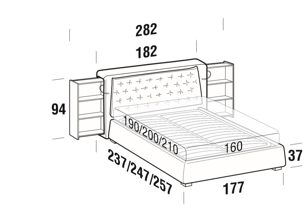 Polsterbett mit Stauraum Donov Grau (7)