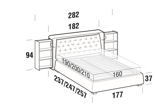 Polsterbett mit Stauraum Donov Grau (7)