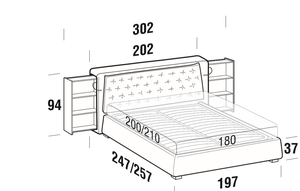 Polsterbett mit Stauraum Donov Grau (8)