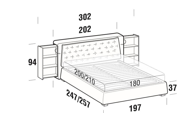 Polsterbett mit Stauraum Donov Grau (8)