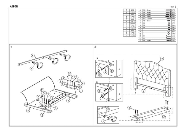 Polsterbett mit Samtstoff Asante Bordeaux (2)