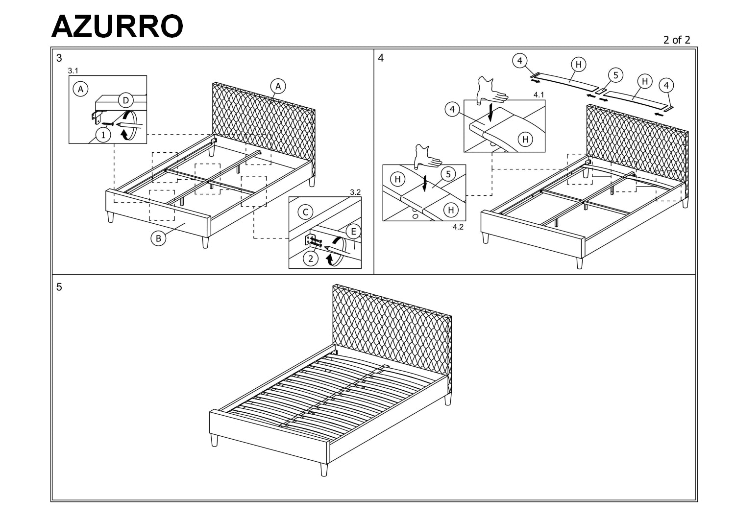Polsterbett mit Samtstoff Azzimo Grün (3)