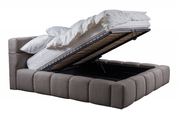 Polsterbett mit Stauraum, aus Stoff, Baloo Cappuccino (2)