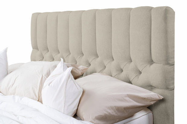 Polsterbett mit Stauraum, aus Stoff, Brennero Beige (5)