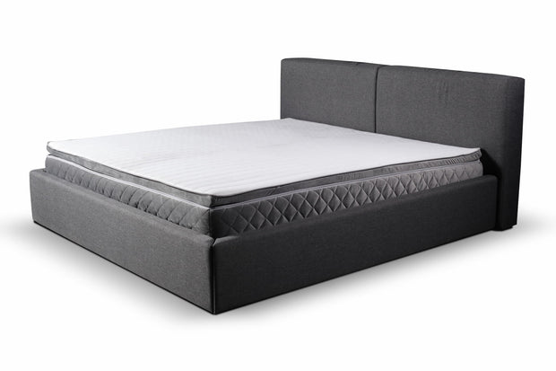 Polsterbett mit Stauraum, aus Stoff, Mia Grau & MZRPL-BED-MIA-GAS-LIFT-INARI91