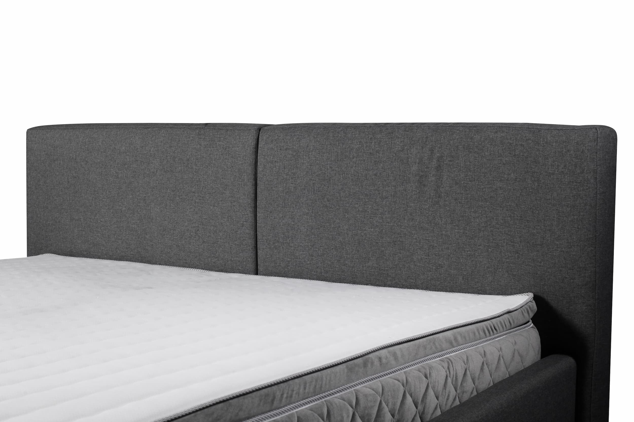 Polsterbett mit Stauraum, aus Stoff, Mia Grau (3)