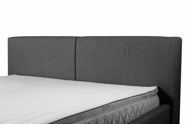 Polsterbett mit Stauraum, aus Stoff, Mia Grau (3)
