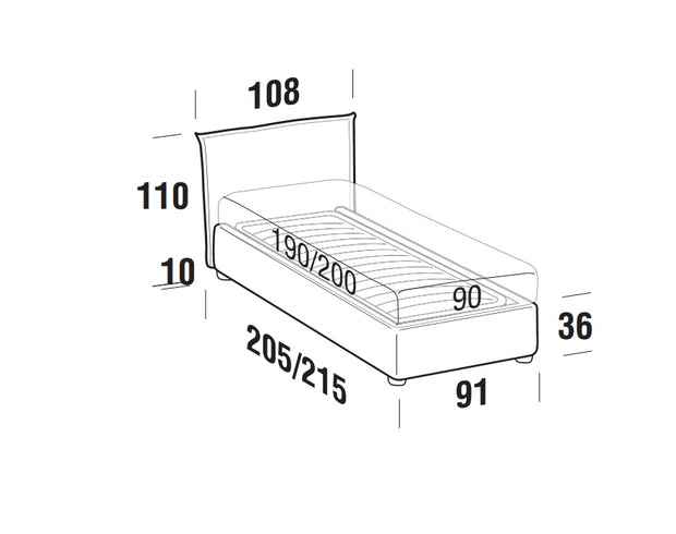 Polsterbett Silenis Gelb (6)