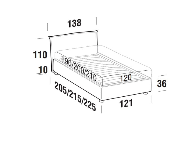 Polsterbett Silenis Gelb (7)