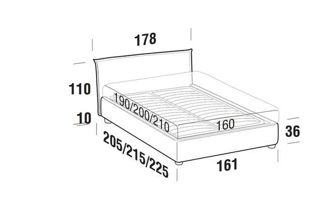 Polsterbett Silenis Gelb (8)
