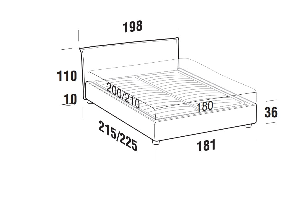 Polsterbett Silenis Gelb (9)