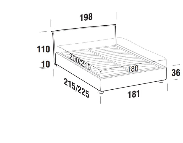 Polsterbett Silenis Gelb (9)