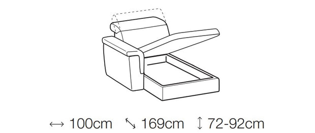 Ecksofa mit Chaiselongue Rechts, 4-Sitzer, Pier Creme (7)