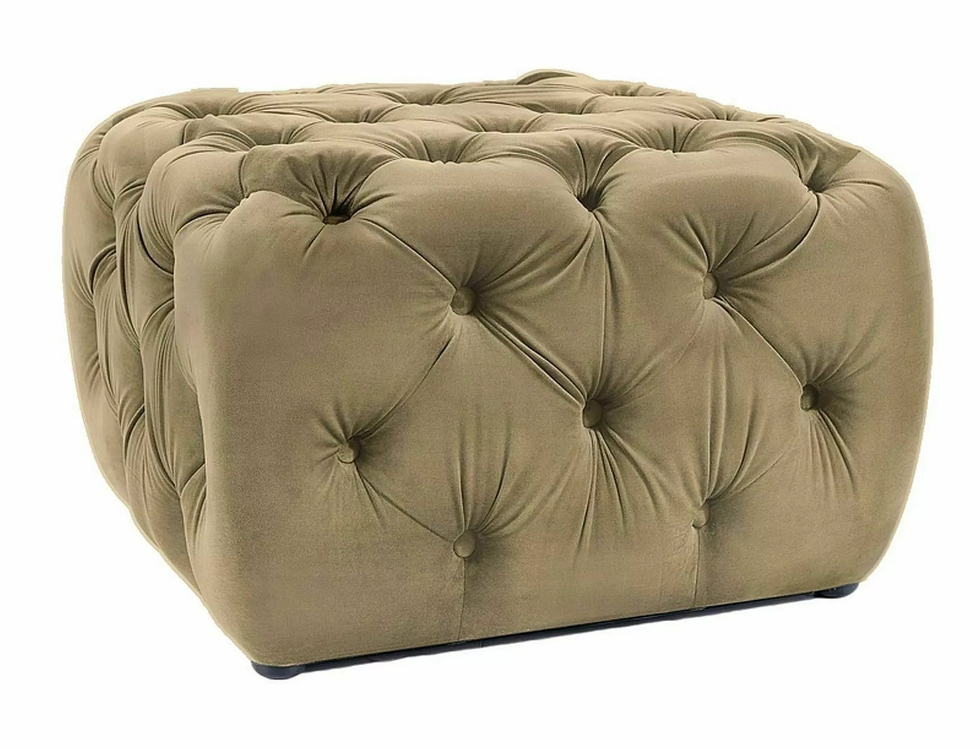 Pouf mit Samtstoff Sophia Grün