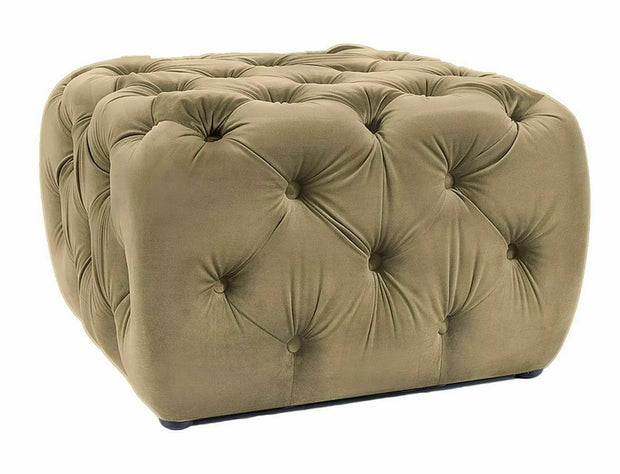 Pouf mit Samtstoff Sophia Grün