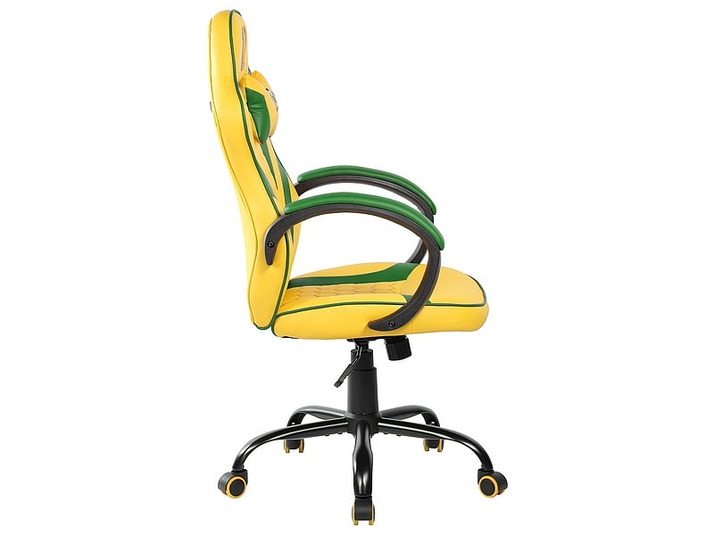 Gaming Stuhl mit Ökoleder Braxton Gelb (2)