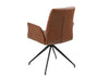 Drehbare Esszimmerstuhlaus mit Ökoleder Naya Braun (3)