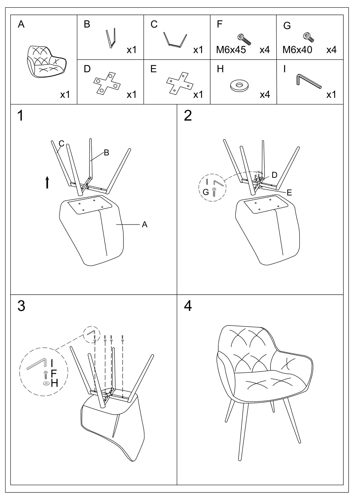 Esszimmerstuhl mit Ökoleder Clyde Grau (3)