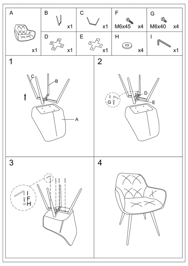 Esszimmerstuhl mit Ökoleder Clyde Grau (3)