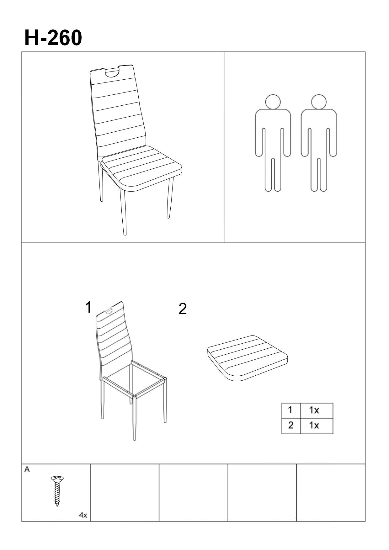 Esszimmerstuhl mit Ökoleder Han-260 Schwarz (1)