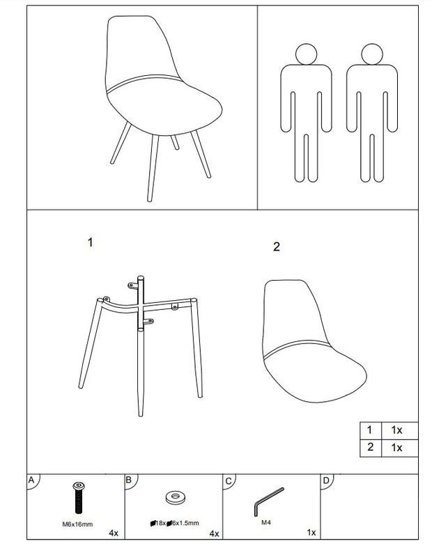 Esszimmerstuhl mit Samtstoff Franky Grau (2)