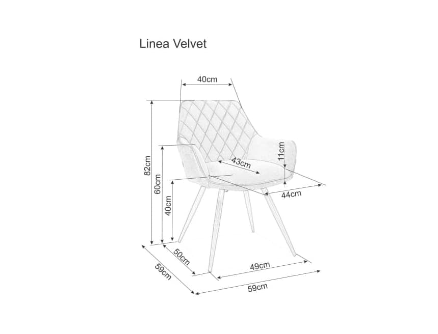 Esszimmerstuhl mit Samtstoff Lilibet Beige (1)