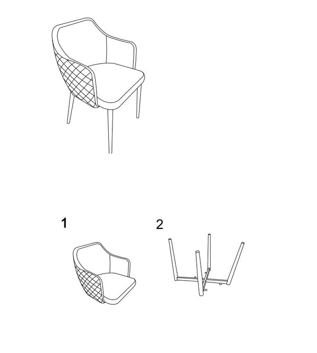 Esszimmerstuhl mit Samtstoff Astrelo Blau (2)