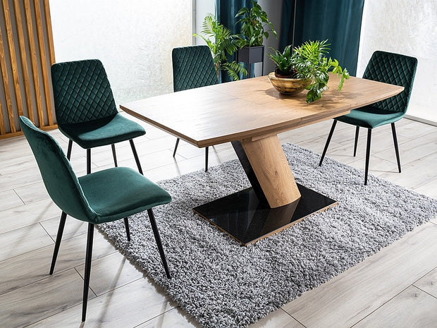 Esszimmerstuhl mit Samtstoff Irinane Grün (2)