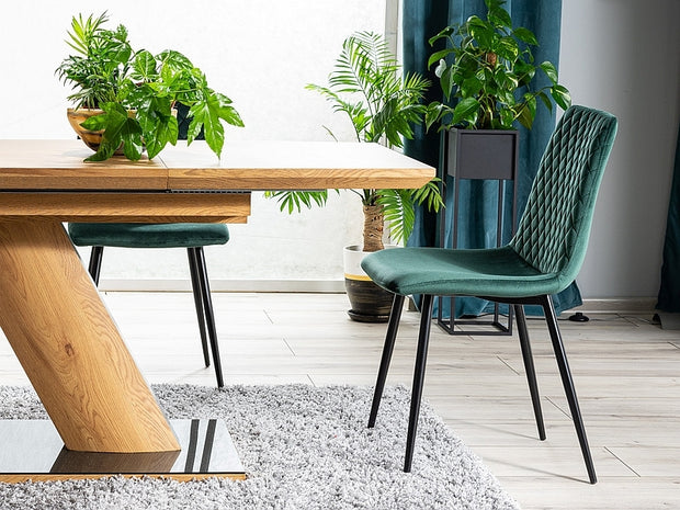 Esszimmerstuhl mit Samtstoff Irinane Grün (5)