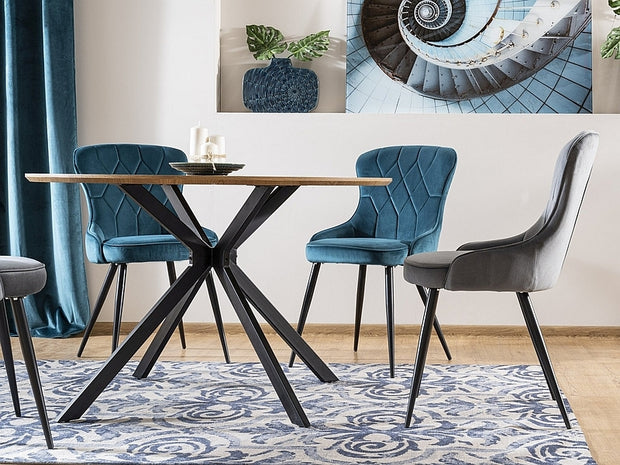 Esszimmerstuhl mit Samtstoff Lester Grau (3)