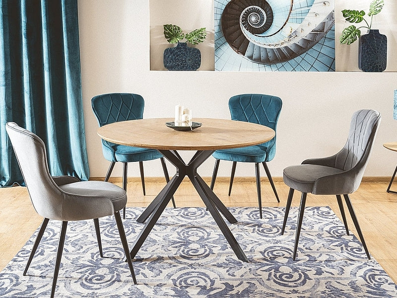 Esszimmerstuhl mit Samtstoff Lester Türkis (1)