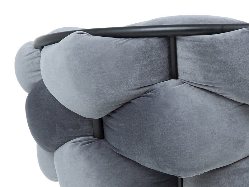 Esszimmerstuhl mit Samtstoff Norwind Grau (3)