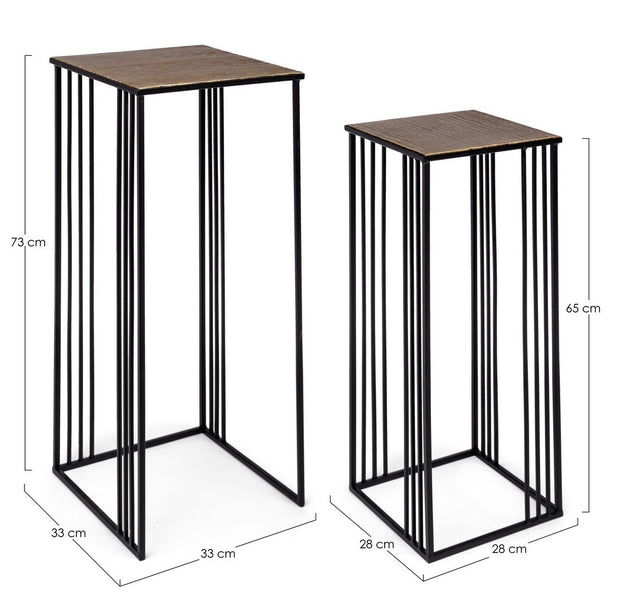 Beistelltisch 2er Set Elvin High Gold (7)
