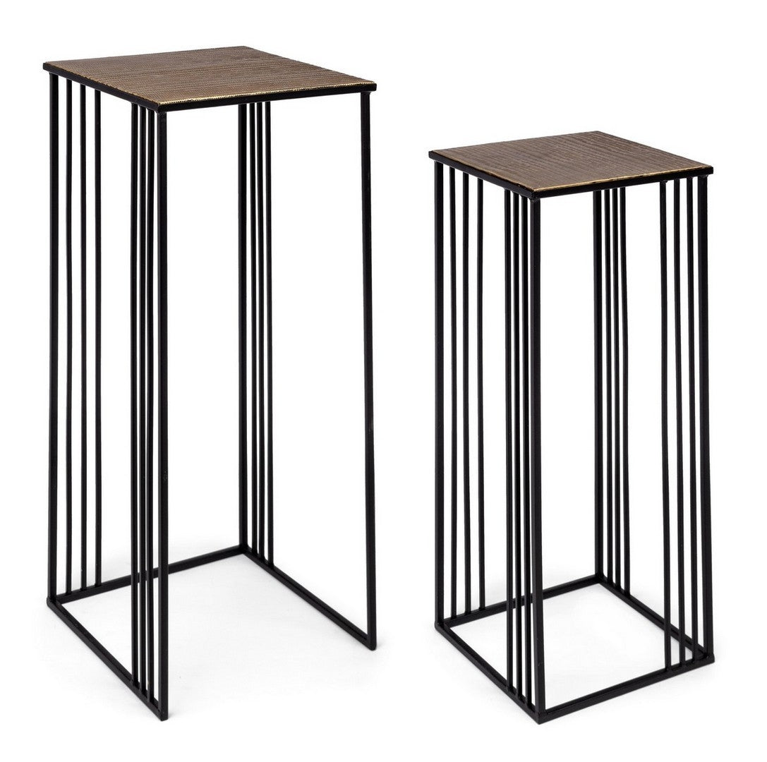 Beistelltisch 2er Set Elvin High Gold