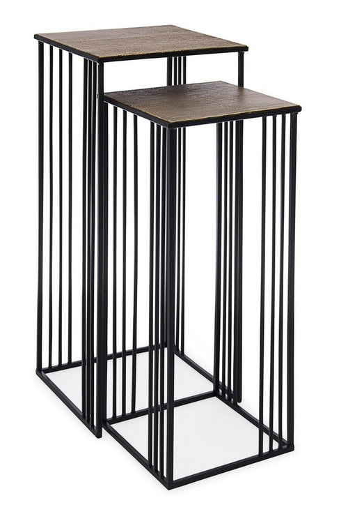 Beistelltisch 2er Set Elvin High Gold (1)