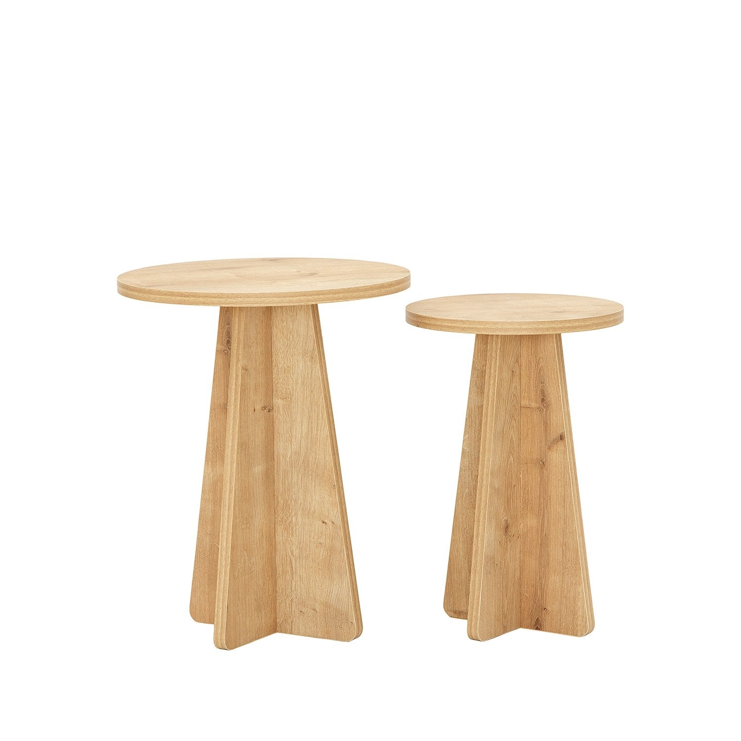 Beistelltisch 2er Set Mushroom Eiche