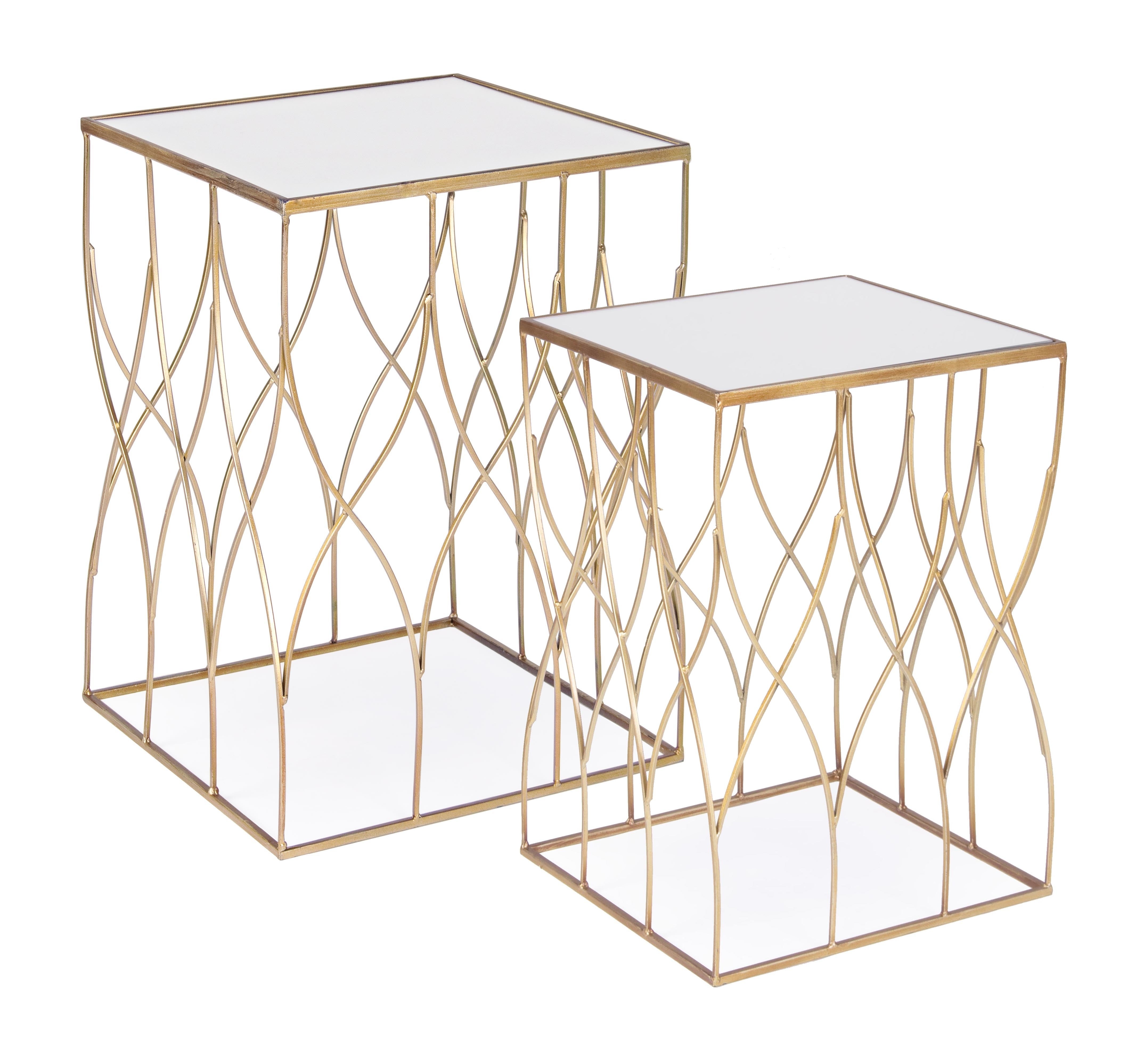 Couchtisch 2er Set Elenor Square Gold (3)