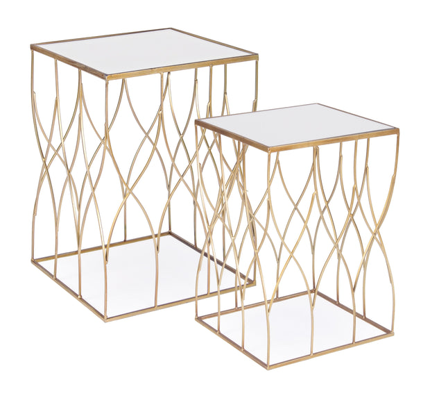 Couchtisch 2er Set Elenor Square Gold (3)